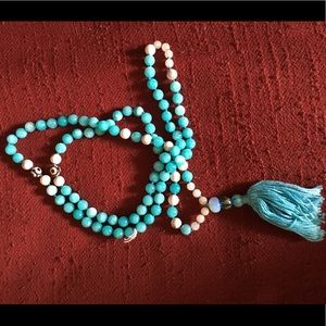 Turquoise Mala bead necklace